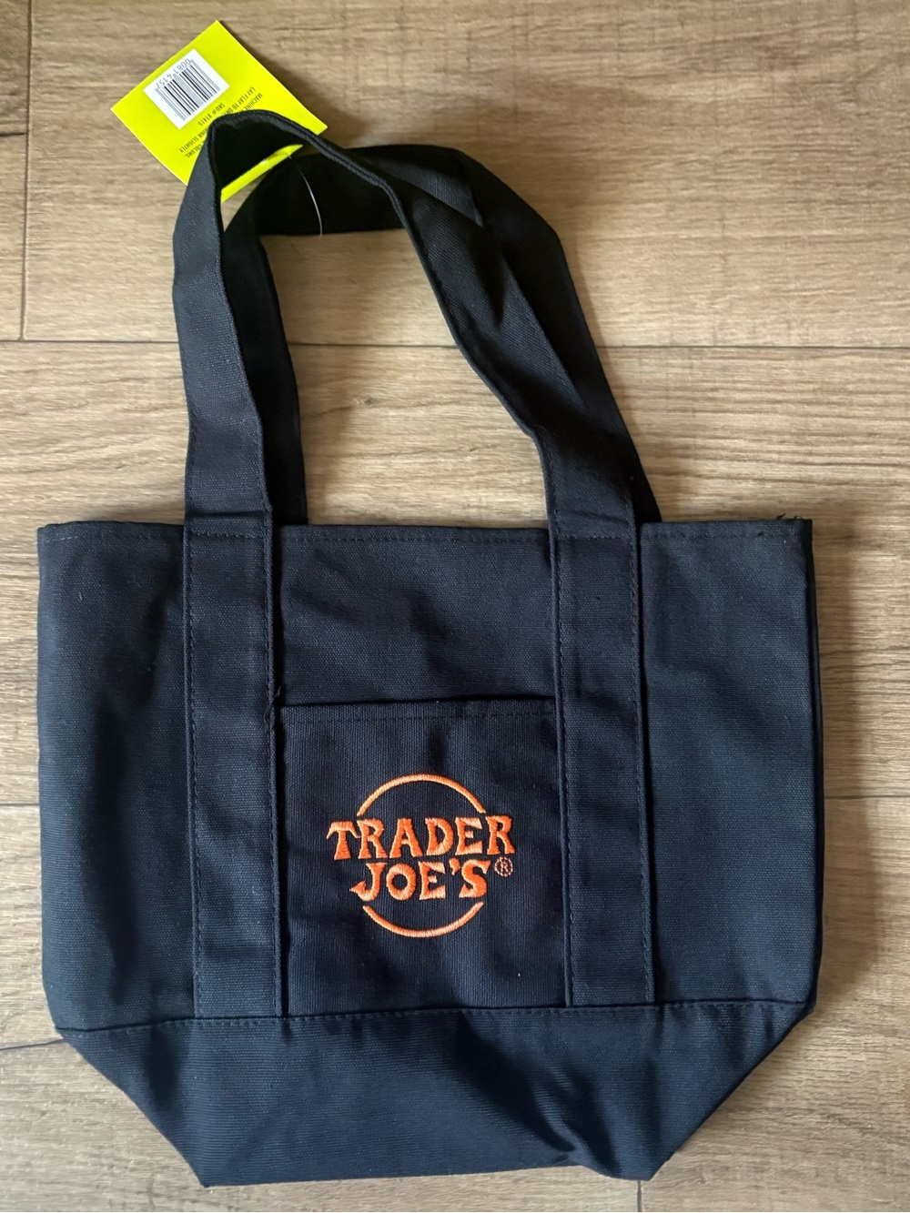 Trader Joe’s Mini Halloween Black Tote Bag with Orange Logo